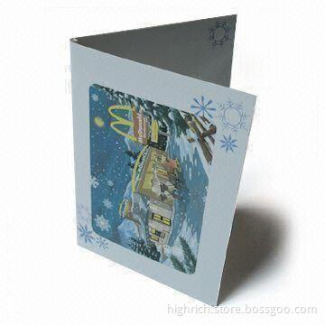 White Paper Musical Greeting Card with 180 x 125mm Unfolded Size